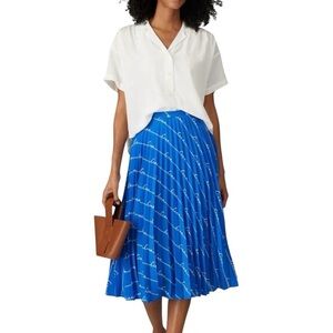 Chinti & Parker Ciao Pleated Midi Skirt Blue
White Size 2